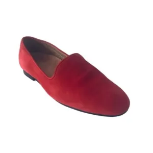 Vionic Suede Leather Loafers Women Size 7.5 Red Casual Outdoor Comfy