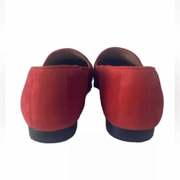 Vionic Suede Leather Loafers Women Size 7.5 Red Casual Outdoor Comfy