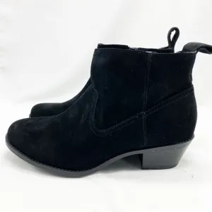 Vionic Vera Water Resistant Orthotic Black Suede Ankle Boots 7.5 NEW