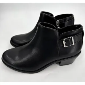 VIONIC Womens Millie Leather Dress Ankle Boots Black Booties Zip Up Size 6.5