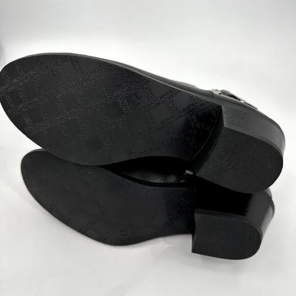 VIONIC Womens Millie Leather Dress Ankle Boots Black Booties Zip Up Size 6.5