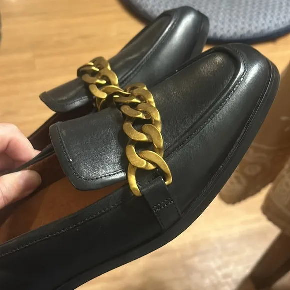 Vionic Women's Mizelle Leather Loafers Black Monk Size 9