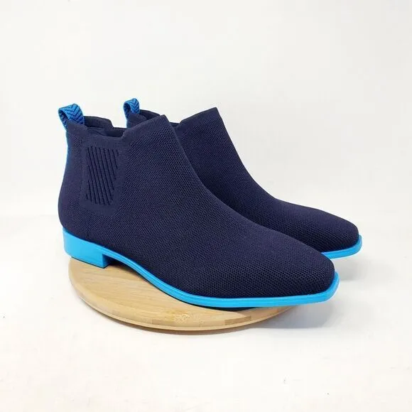 Vivaia Chelsea Boots Womens 42 Ryan Pro Navy Azure Slip On Square Toe Shoes