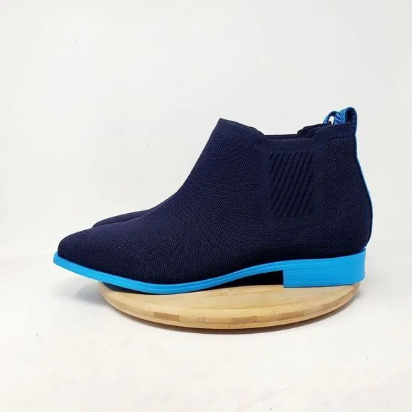 Vivaia Chelsea Boots Womens 42 Ryan Pro Navy Azure Slip On Square Toe Shoes