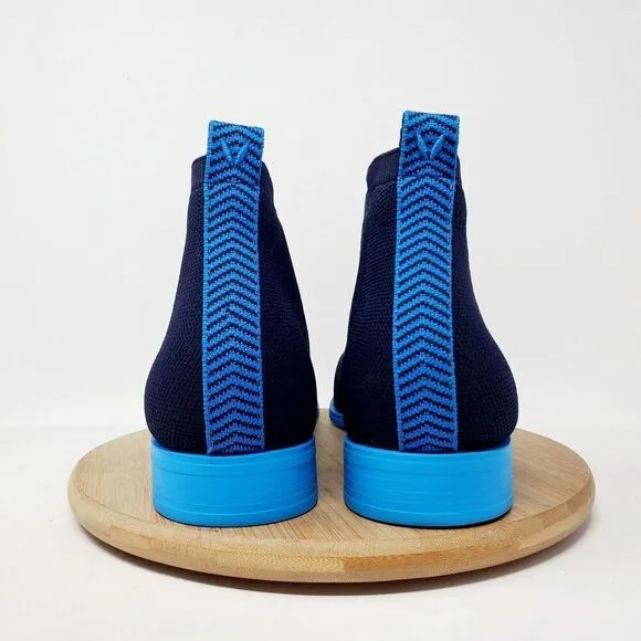 Vivaia Chelsea Boots Womens 42 Ryan Pro Navy Azure Slip On Square Toe Shoes