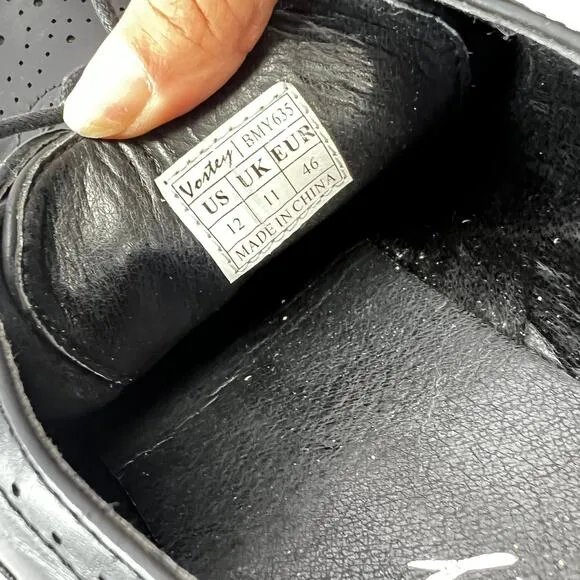 Vostey Itaian Made Leather Loafers Men's Size 12