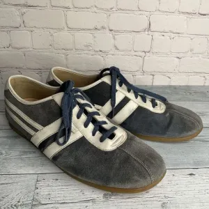 Vtg Coach Retro Sneakers In Steel Blue Suede And Gum Soles Size 13 M