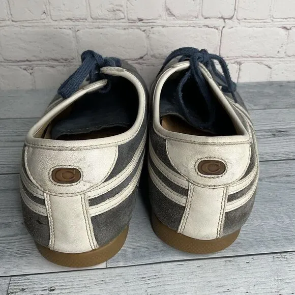 Vtg Coach Retro Sneakers In Steel Blue Suede And Gum Soles Size 13 M
