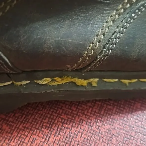 VTG Doc Martens Ankle Lace Up Boots Sz 8 Brown Leather Air Cushion Sole England
