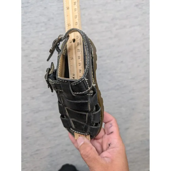 Vtg Dr. Martens Fisherman Sandals Black Leather Buckle Straps Toddler 7 7.5