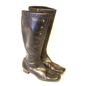 Vtg English Equestrian Riding Boots Knee High Womens US Sz 9