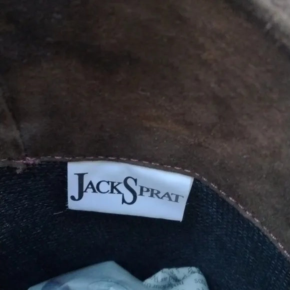 Vtg JACK SPRAT Brown SUEDE LEATHER FOLDING CUFF PIRATE SLOUCH BOOTS Women Size 9