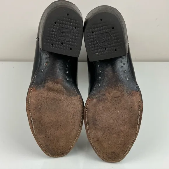 VTG Tony Lama Men’s Size 8.0 D 6214 Black Leather Cowboy Boots Lizard Wingtip
