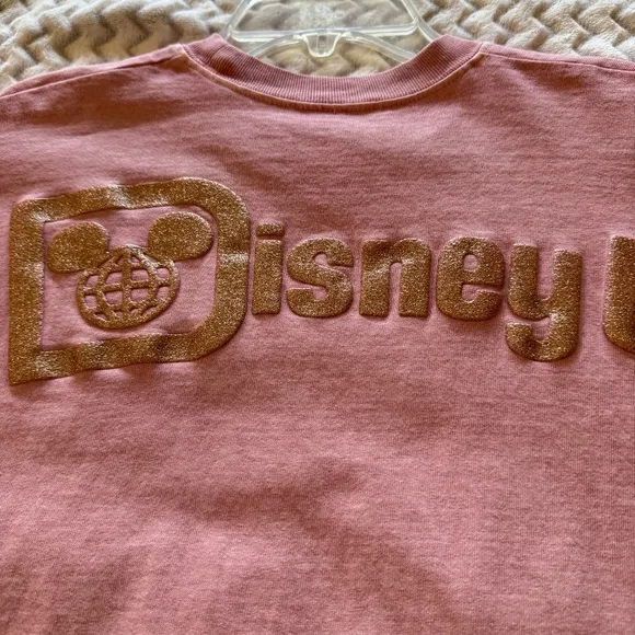 Walt Disney World Briar Rose Gold Glitter Spirit Long Sleeve Jersey Men's XS