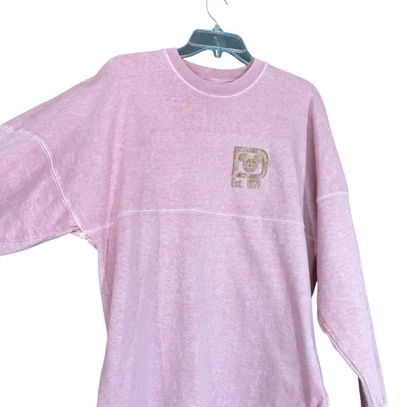 Walt Disney World Briar Rose Gold Glitter Spirit Long Sleeve Jersey Men's XS