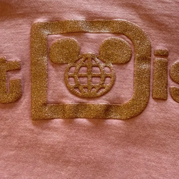 Walt Disney World Briar Rose Gold Glitter Spirit Long Sleeve Jersey Men's XS