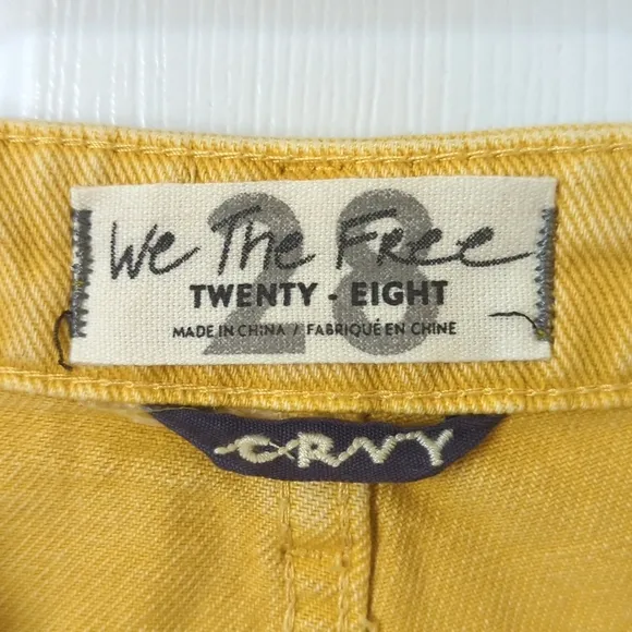 We The Free Anytime Anywhere Crvy Distressed High Waisted Cuffed Jean Shorts 28