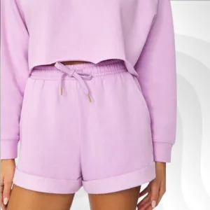 WeWoreWhat Lilac Pull-On Sweat Shorts Size S | Comfy &amp; Stylish Lounge Shorts