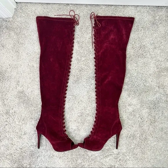 Wild Diva Wine Over the knee boots 8.5     #32