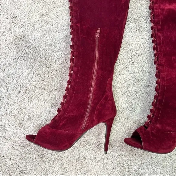 Wild Diva Wine Over the knee boots 8.5     #32