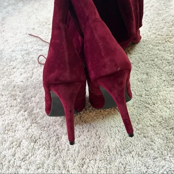 Wild Diva Wine Over the knee boots 8.5     #32