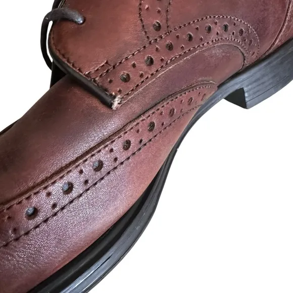 WINTHROP BROGUE LACE UP WINGTIP LEATHER BOOTS SIZE 11