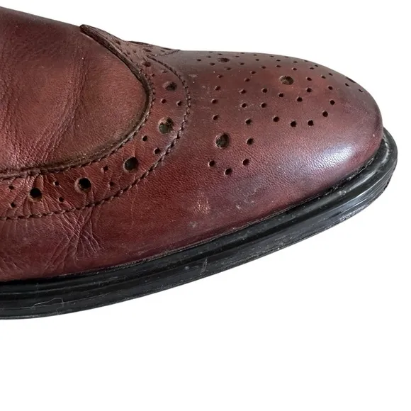 WINTHROP BROGUE LACE UP WINGTIP LEATHER BOOTS SIZE 11