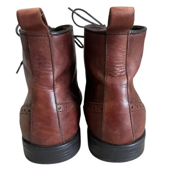WINTHROP BROGUE LACE UP WINGTIP LEATHER BOOTS SIZE 11