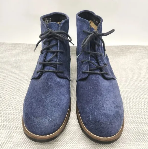 Wolky Erne Size 40 Blue Suede Ankle Boots Women Comfort Replacement Insoles