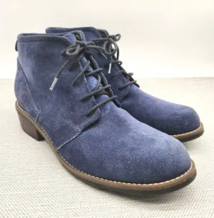 Wolky Erne Size 40 Blue Suede Ankle Boots Women Comfort Replacement Insoles