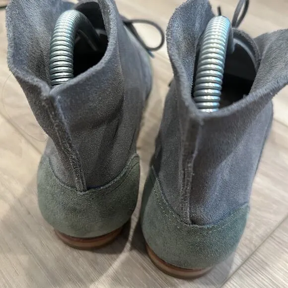 Wolverine 1000 mile bettula in blue gray suede wingtip chukka boots size 6.5