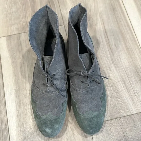 Wolverine 1000 mile bettula in blue gray suede wingtip chukka boots size 6.5