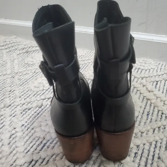 Wolverine 1000 Mile Leather Samantha Pleet Bonny Boots Motorcycle Black Size 9