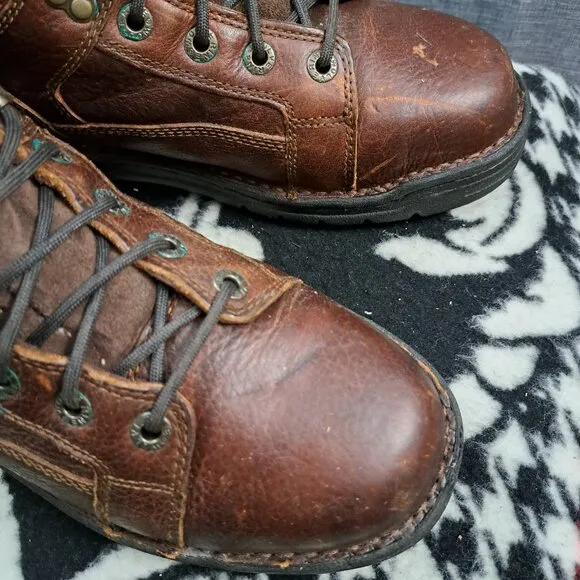 Wolverine all leather dura shock work boots Men Leather Brown Size 8
