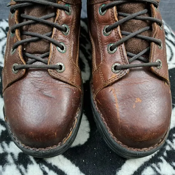 Wolverine all leather dura shock work boots Men Leather Brown Size 8
