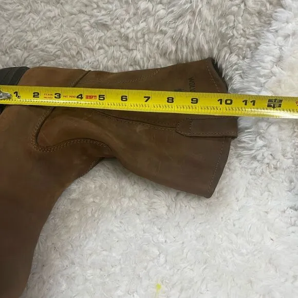 Wolverine Wellington Men’s Tan Leather Biker Boots SZ10.5 W01727