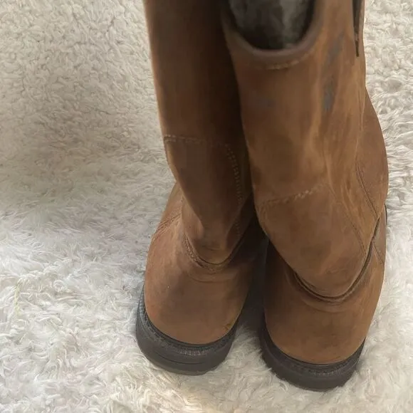 Wolverine Wellington Men’s Tan Leather Biker Boots SZ10.5 W01727
