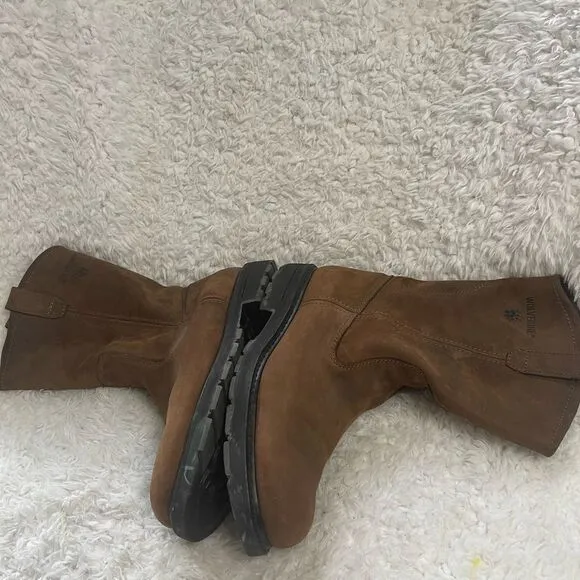 Wolverine Wellington Men’s Tan Leather Biker Boots SZ10.5 W01727