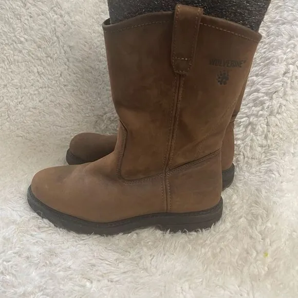 Wolverine Wellington Men’s Tan Leather Biker Boots SZ10.5 W01727