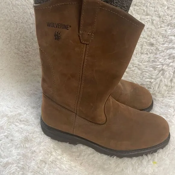 Wolverine Wellington Men’s Tan Leather Biker Boots SZ10.5 W01727
