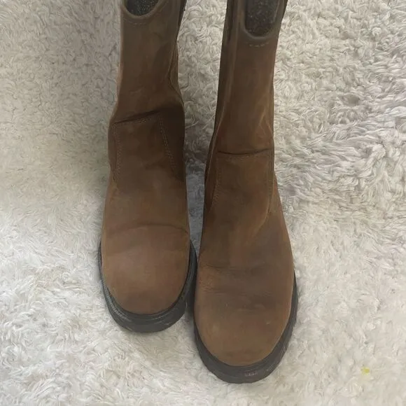Wolverine Wellington Men’s Tan Leather Biker Boots SZ10.5 W01727