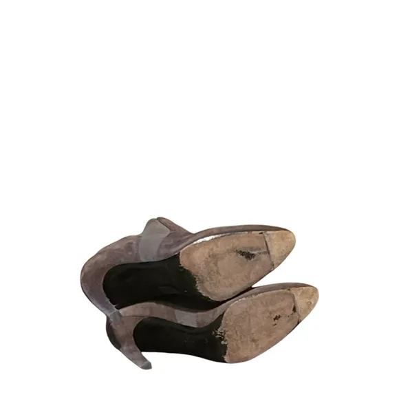 Women Vintage Brown Suede Booties By Via Spiga Size 9.5M/Women Designer Boots/ W