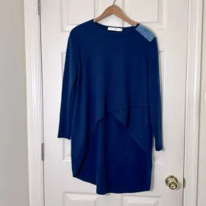 Women’s 100% Cashmere Navy Blue Sweater Size Medium