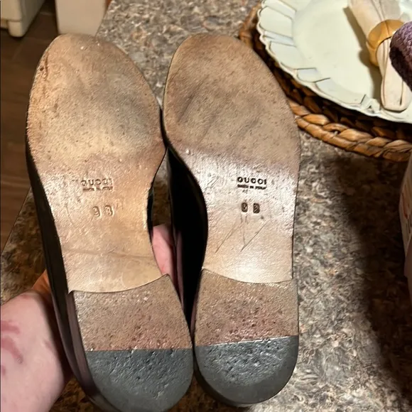 Women’s Black Gucci Leather Loafers