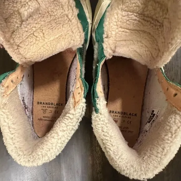 Women’s Brandblack Capo Faux Shearling Hightop Sneakers ‘Green’ size 8.5