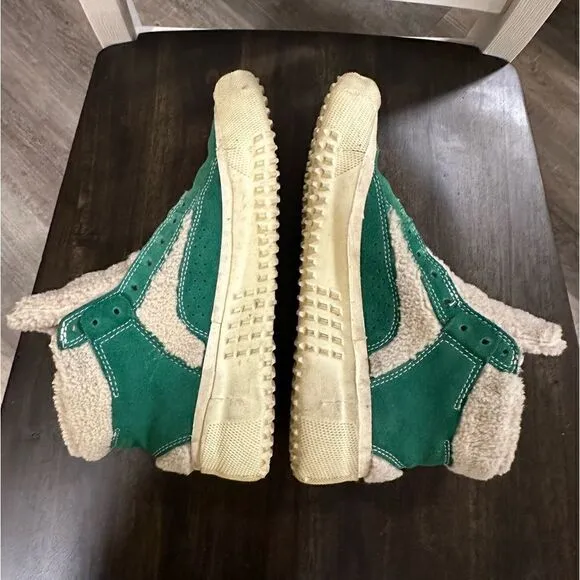 Women’s Brandblack Capo Faux Shearling Hightop Sneakers ‘Green’ size 8.5