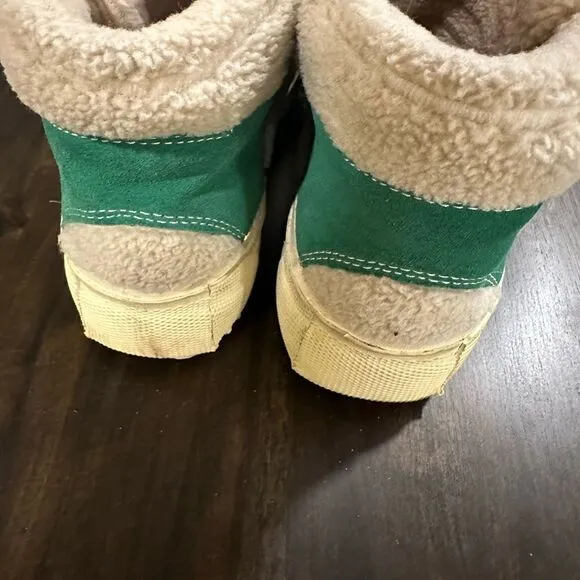 Women’s Brandblack Capo Faux Shearling Hightop Sneakers ‘Green’ size 8.5