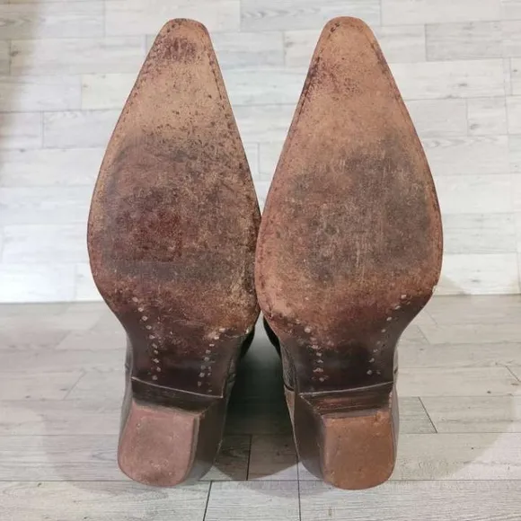 Women's Corral Tobacco Sharpey Western Brown Leather Rodeo Cowboy Boots Size 6.5
