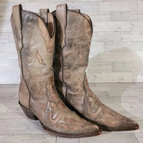 Women's Corral Tobacco Sharpey Western Brown Leather Rodeo Cowboy Boots Size 6.5