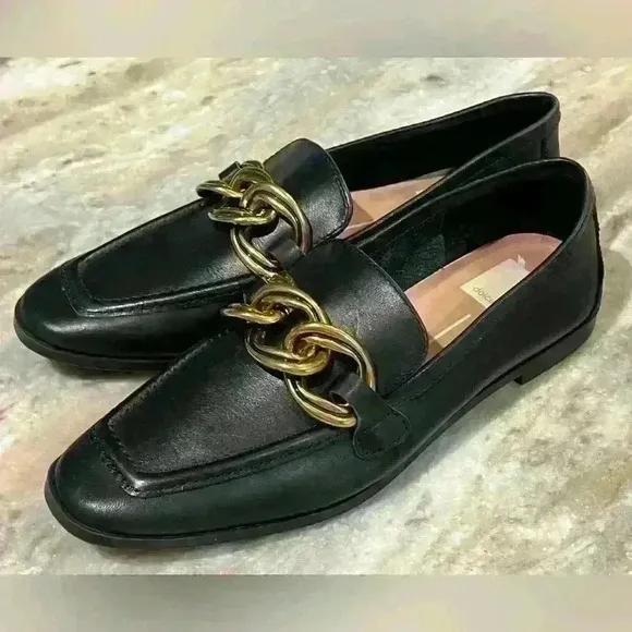 Women’s DOLCE VITA Crys Black Leather loafers/flats. Size 7